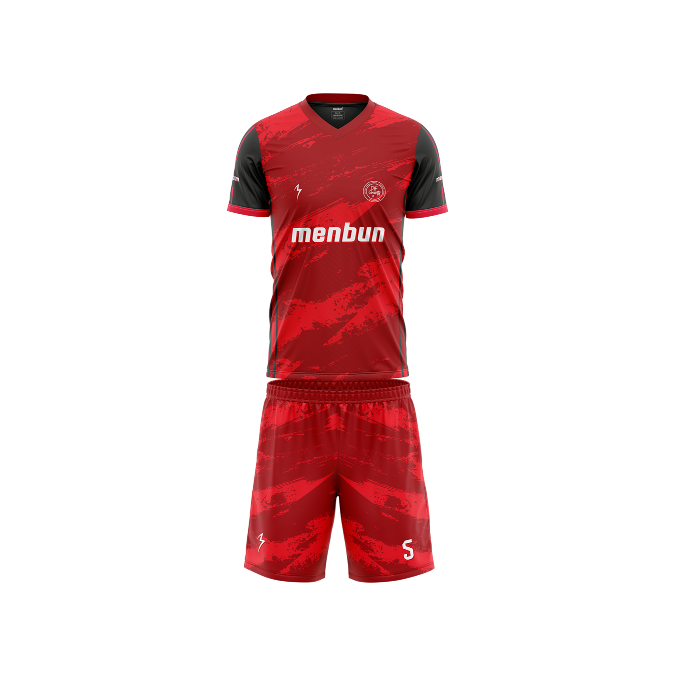 Elite Match Set – Trikot und Shorts mit V Kragen